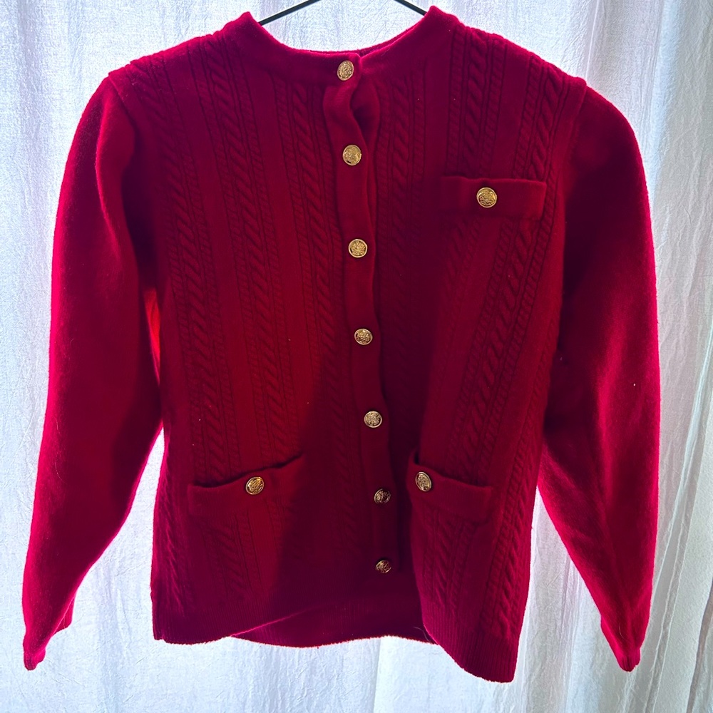 Vintage Red Talbots Sweater Medium